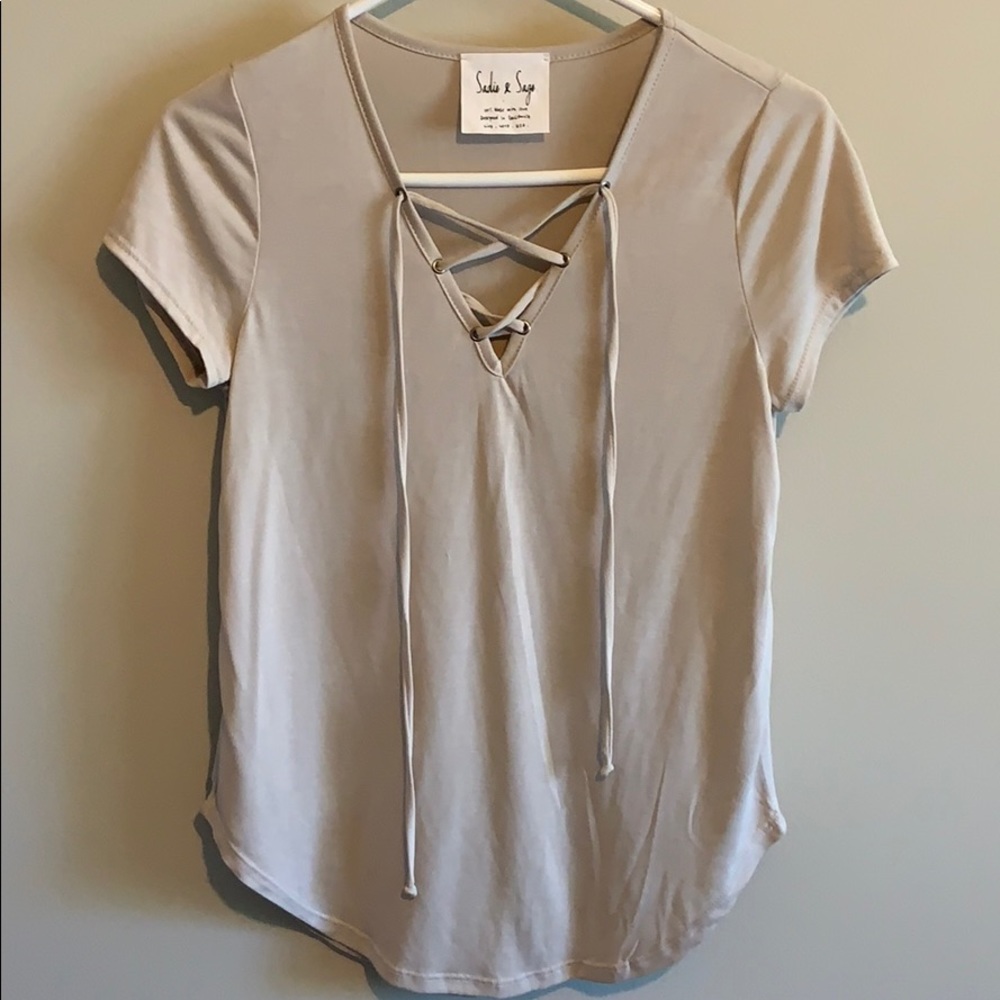 Lace-up Top From Bohme Size Small